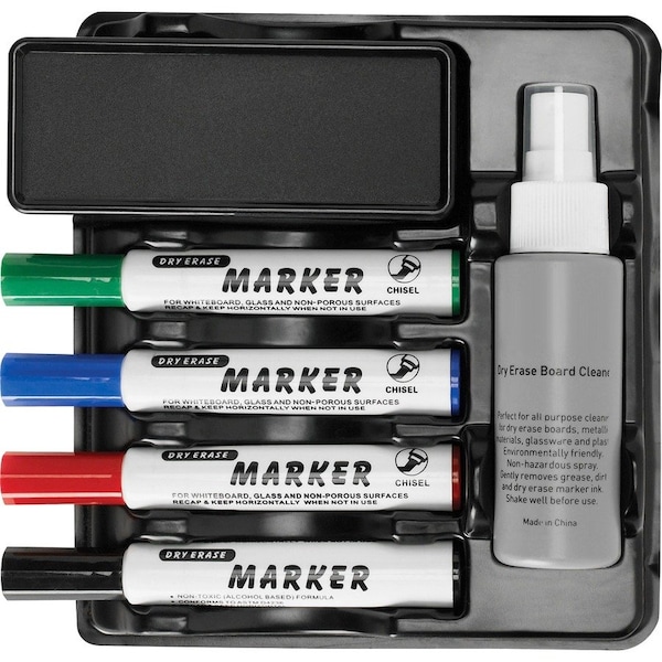 Lorell Dryerase Marker Caddy Kit, Black LLR75628 - main