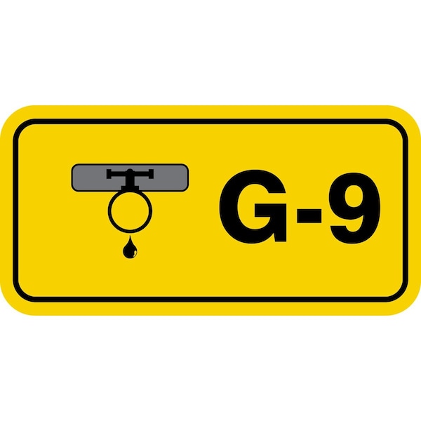 Accuform Energy Source ID Tag, G-9, 1.5inx3in, Adhesive Dura-Poly, 5PK TDF409XVM - main