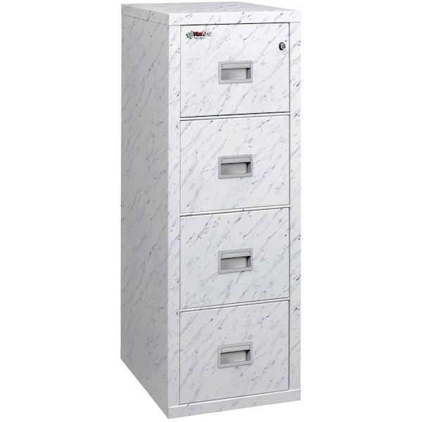 Fireking 4 Drawer, 1 Hr Fire & impact rated, 22" depth, Ltr/Lgl Calcutta Marble 4R1822-CMA - main