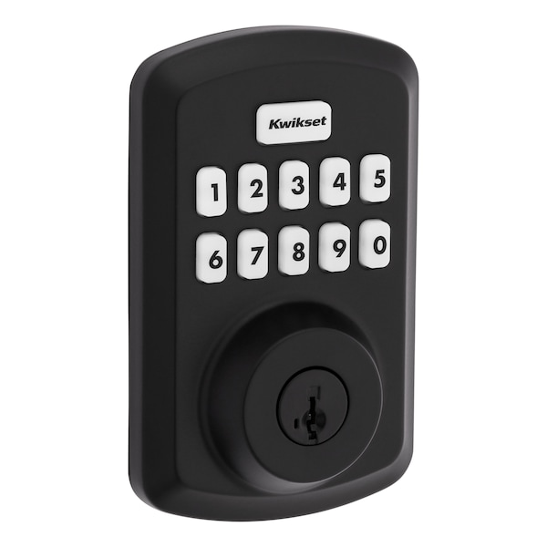 Kwikset Keypad Keyed Entry Locks Electronic Deadbolt Matte Black 9250TRS-514S - main