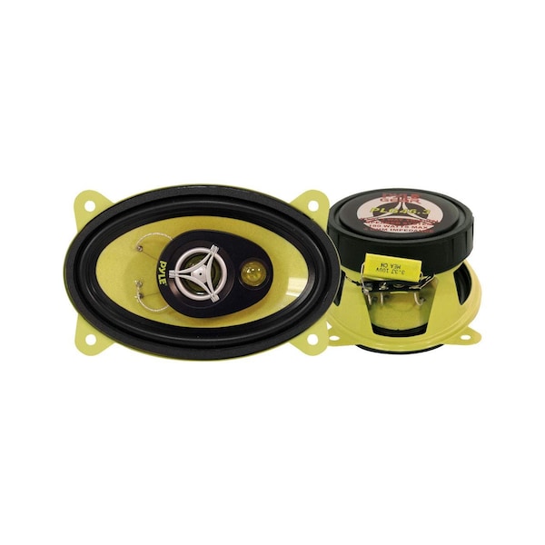 Pyle Pyle Car Three-Way Speaker System - 4x6Inch 180W, 4Ohm, 30Oz Magnet, Fits Standard OEM Mount PLG46.3 - main