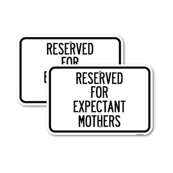 Signmission Reserved for Expectant Mothers, 18'' X 24'' 2 Signs, Heavy Gauge Aluminum, 2PK A-1824-2PACK-23412 - main