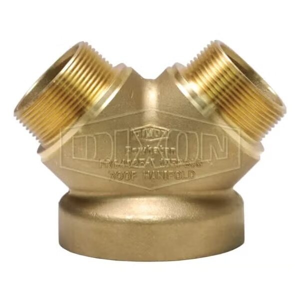 Dixon 2-Way Outlet, 6 x 2-1/2 in, Male NST NH, Brass, Domestic FRC6025F - main