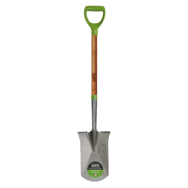 Ames Garden Spade, Tempered Steel, Comfort Step, Hardwood Handle, D-Grip 2593800 - main