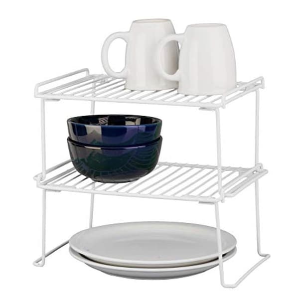 Grayline Life Organized 6 x 9 x 13.5 in. PE Coated White Stackable Shelf 6337182 - main