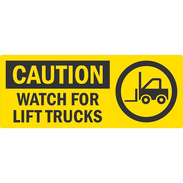 Lyle Watch For Lift Trucks (With Graphic, 10x4, Non-Reflective, Yellow G-1486-ND_10x4 - main