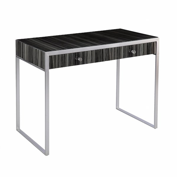 Homeroots 42" Silver Writing Desk With Two Drawers 402027 - main
