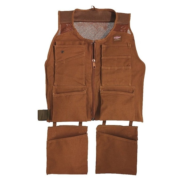Pull R Holdings Bucket Boss SuperVest, S/M Waist, Canvas, Brown, 14-Pocket 80400 - main