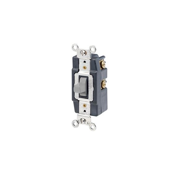 Leviton Wall Switch, 1 hp, Toggle, 20 A, Gray 1257-GY - main