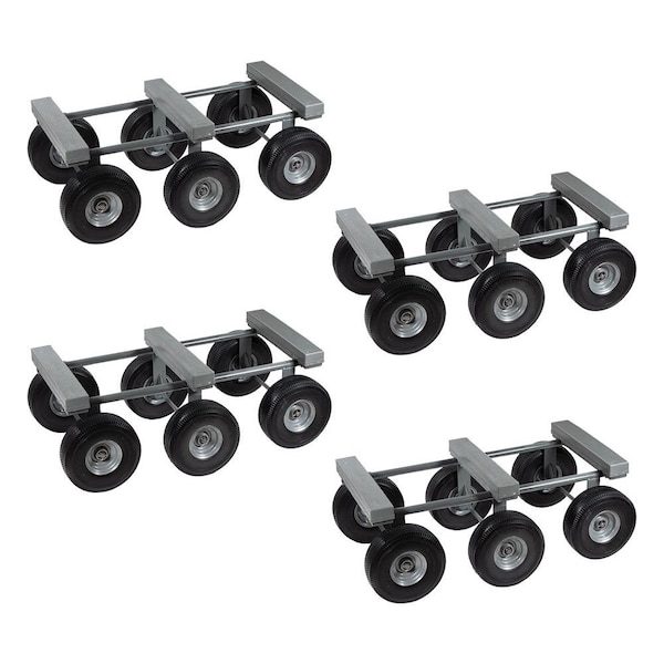 Mytee Products 40 inx22 in 6 Wheel All Terrain Dolly 1,200 lbs WLL w/ 10 in Casters Mover, 4PK MD-PC4022x4 - main