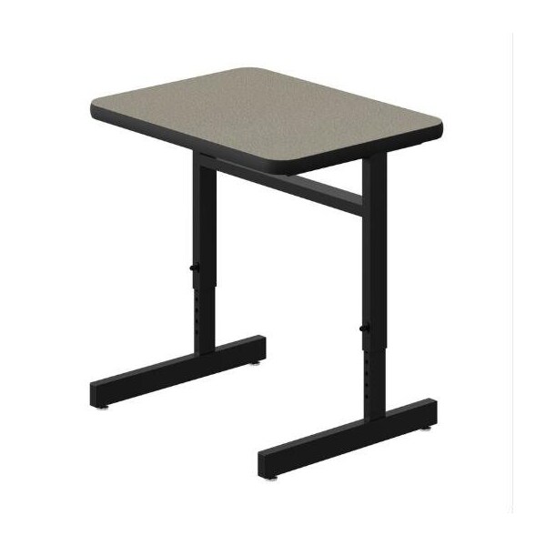 Correll HPL Student Desk, 20 in D X 27 in W X Particleboard, Savannah Sand W/ Black Band CSA2027-54 - main