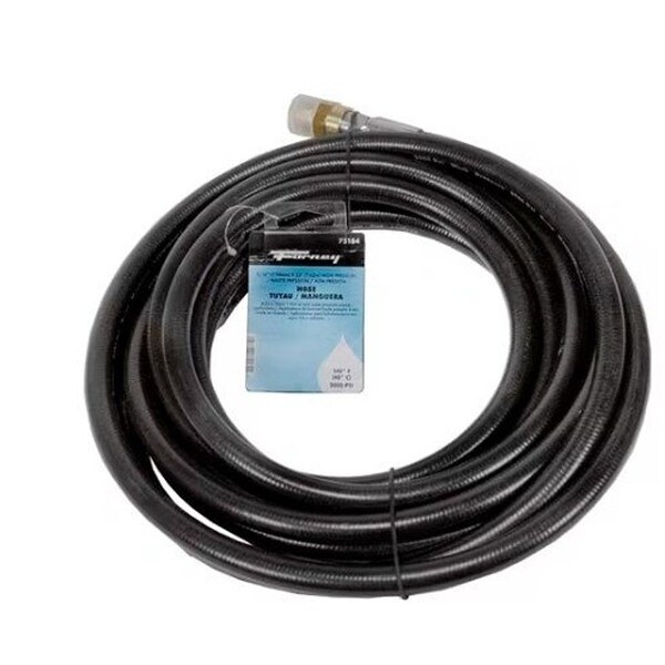 Forney High-Pressure Hose, 5/16 in, 25 ft L, Male x Female, Steel/Synthetic Rubber, Black 75184 - main