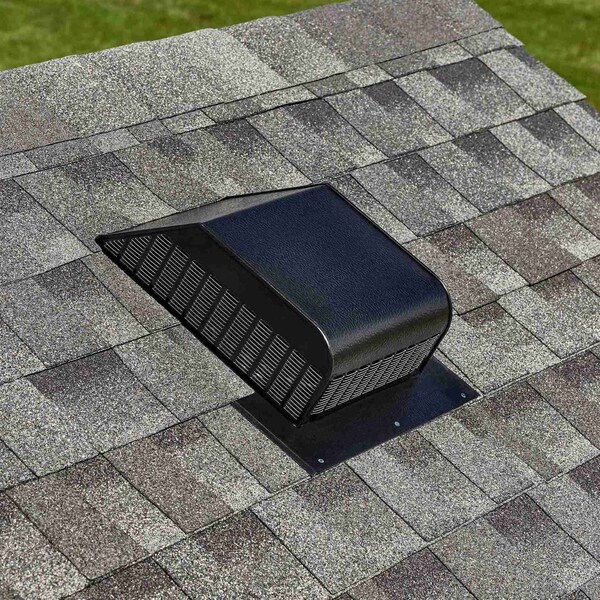 Gaf Master Flow 60 sq. in. NFA Aluminum Slant Back Roof Louver Static Vent, Black SSB960ABL - main