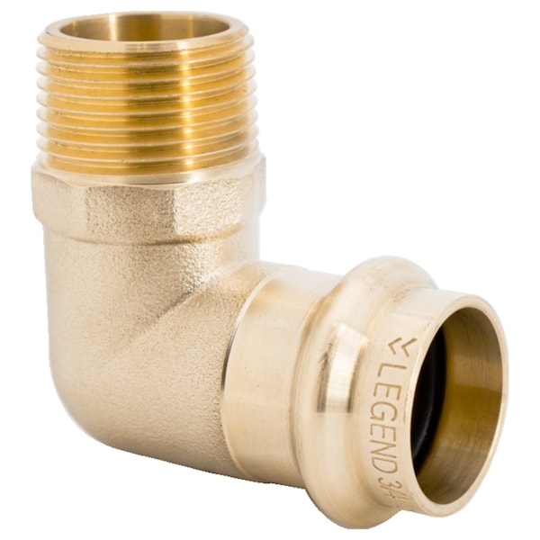 Legend Valve Legend Valve 1" Lead-Free Press x MNPT 90 Degree Elbow 450-905P - main