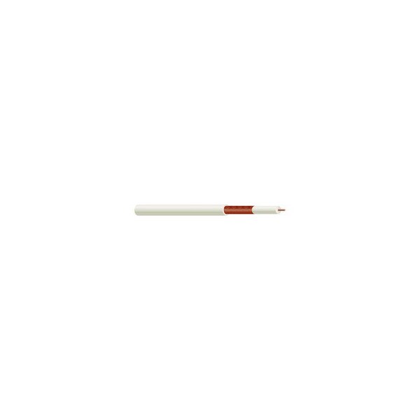 Cable Wholesale Plenum Bulk RG6U Coaxial Cable, White, CMP, 18 AWG, Bare Copper Core, Spool, 1000 foot 11X4-091NH - main