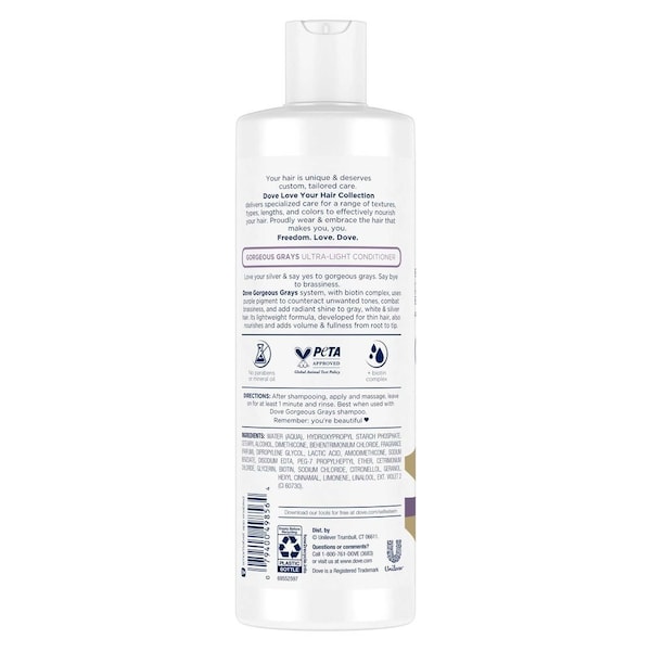 Dove Love Your Silver Gorgeous Grays Purple Ultra-Light Conditioner, 13.5 Fluid Ounce, 4PK 68923566 - main