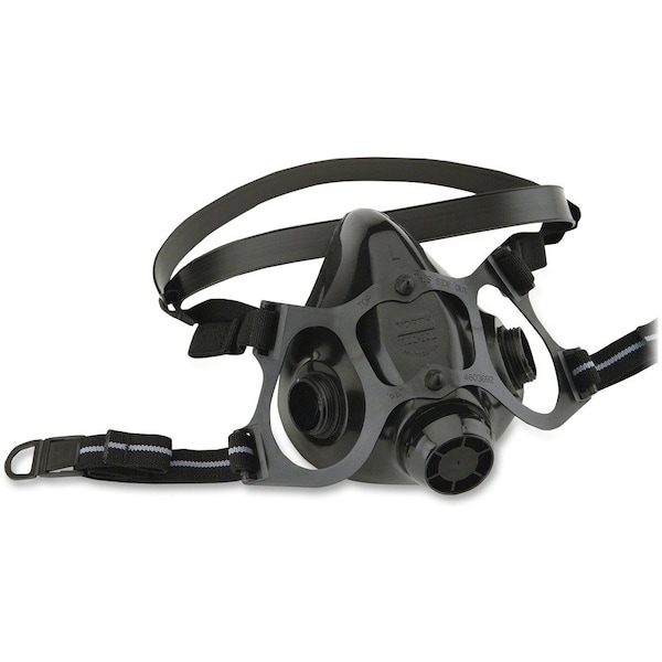 Honeywell North Half Mask Respirator, 7700 Series, Threaded, Silicone, NIOSH, Cartridges Not Included, Black, L 770030L - main