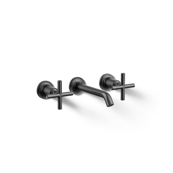 Kohler Purist Wall-mount bathroom sink faucet trim with Cross handles, 1.2 gpm T14413-3-BGP - main