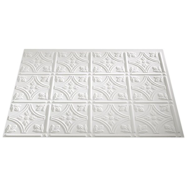 Fasade Backsplash Trad1 Matte White D6001 - main