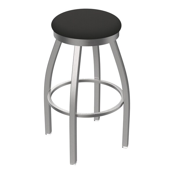 Holland Bar Stool Co 802 Misha Stainless Steel 36in Swivel Bar Stool with Canter Iron Seat 80236SS008 - main