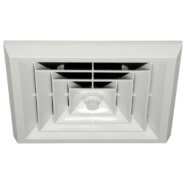 Hot House Designs White Square Ceiling Diffuser 8-7-6 in. Reducing Boot and Rotary Damper HO2588934 - main
