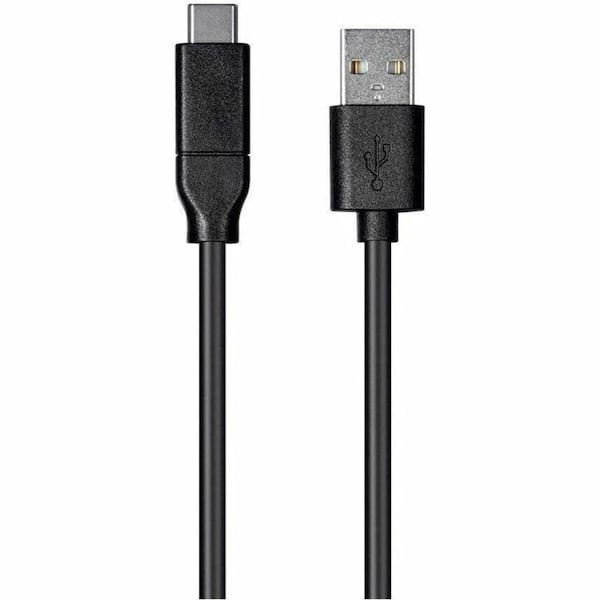 Monoprice Essentials USB Type-C to USB Type-A 2.0 Cable - 480Mbps_ 3A_ 26AWG_ Bl 24286 - main