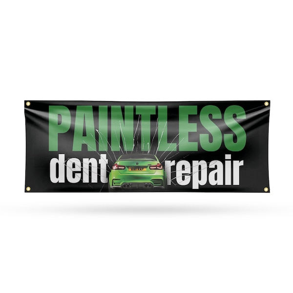 Signmission Paintless Dent Repair, 18 Inch x 48 Inch, Vinyl Banner B-30773 - main