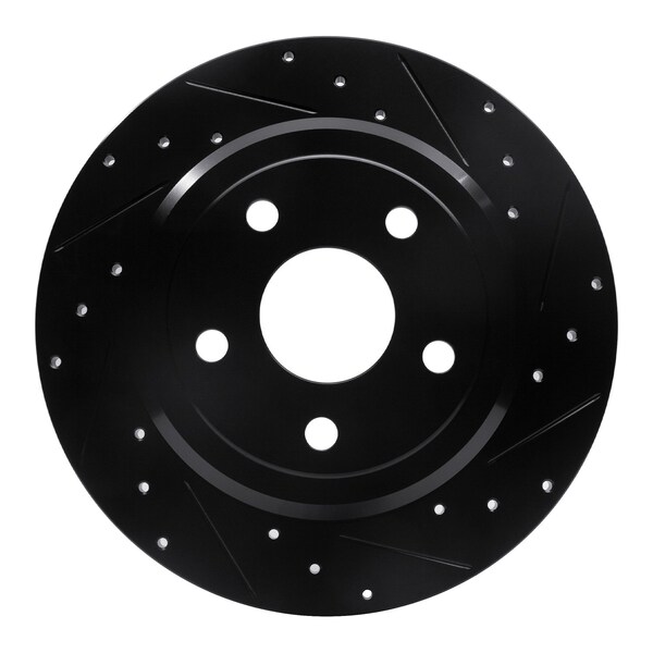 Dynamic Friction Co DFC Brake Rotor - Drilled and Slotted - Black 633-42004R - main