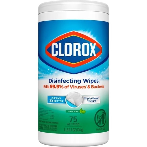 Clorox 0 Disinfecting Wipes Can, Lemon Lime Blossom, White 1656 - main