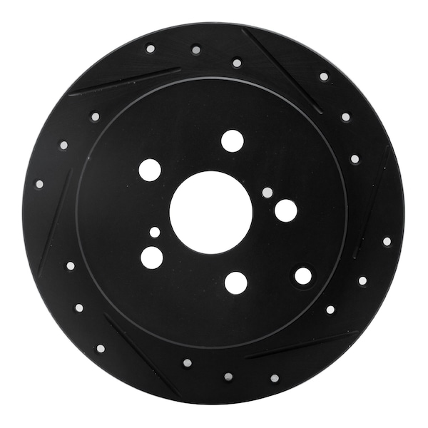 Dynamic Friction Co DFC Brake Rotor - Drilled and Slotted - Black 633-76069R - main