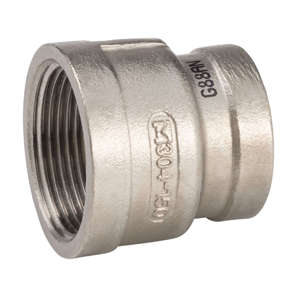 Proline Series Stainless Steel 304 Reducing Coupling, 1-1/4 in FIP x 1 in FIP, Class 150, Potable Water, Oil, Gas SF-906 - main