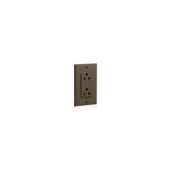 Leviton Surge Protector Receptacle, 20 Amp, 125 Volt, 5-20R NEMA, Brown 5380-IG - main