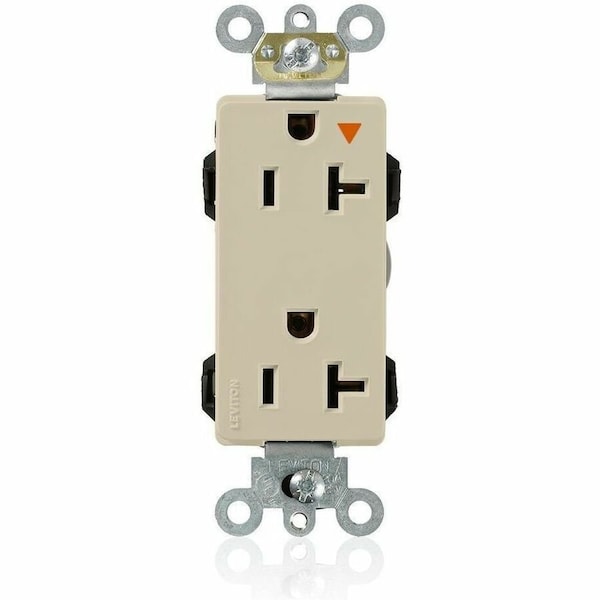 Leviton Industrial Grade Decora Receptacle, 20 Amp, 125 Volt M1636-IGI - main