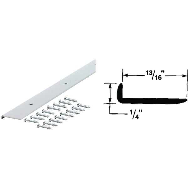 M-D Building Products Building Products 1/4''x13/16''x96'' Satin Clear Moulding Edge with Screws 70425 - main