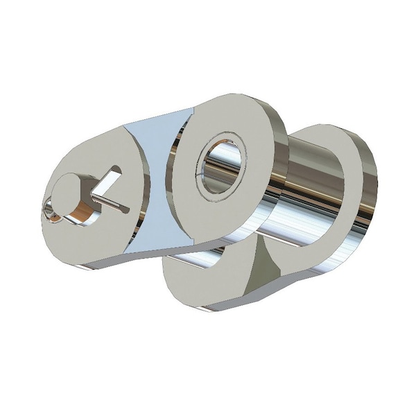 Senqcia Hi-Max Single Strand Cottd Off Link, 40SS chain, .5P, .85 OAW, .156 Pin, 304SS 40SSHMOL - main