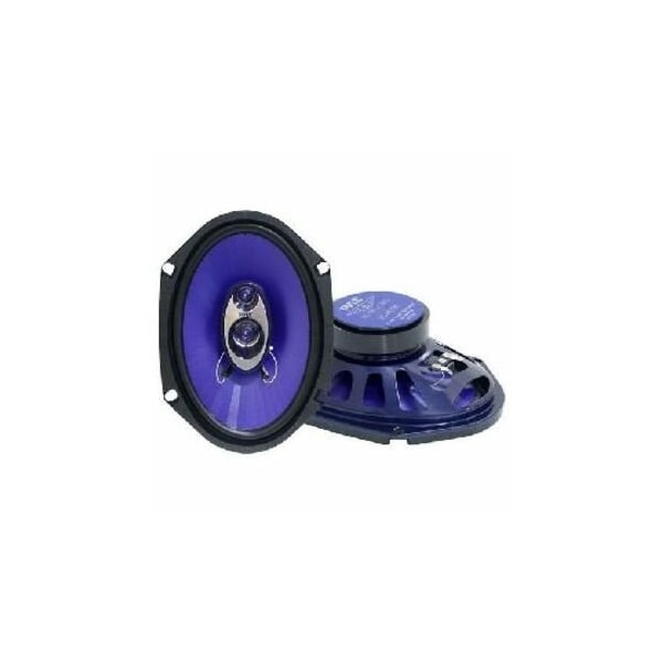 Pyle 6 in x 8 in Car Sound Speakers, 4-Way, 360W, Butyl Rubber Surround, 4 Ohm Impedance, Piezo Tweeters PL683BL - main