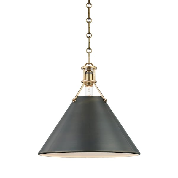 Hudson Valley Lighting Mark D. Sikes X Metal No. 2 1 Light Pendant 16 In. Aged/Antique Bronze MDS952-ADB - main