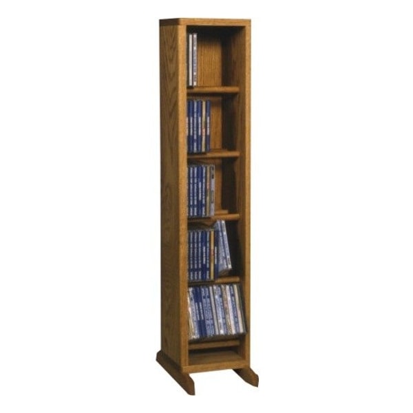 Wood Shed Cdracks Solid Oak Dowel Cabinet for CD s Capacity 70 CD s Honey Oak Finish 506 - main