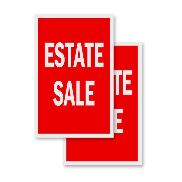 Signmission Estate Sale, Vinyl Decals Only 24 Inch x 36 Inch, Vinyl Decal, 2PK DSB-2436-2PACK-Estate Sale - main