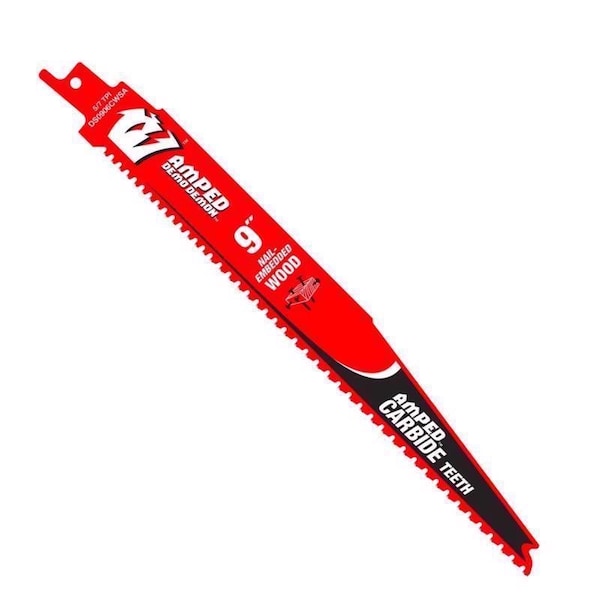 Diablo Amped Demo Demon 9 in. Carbide Tipped Reciprocating Saw Blade 5/7 TPI DS0906CWSA - main