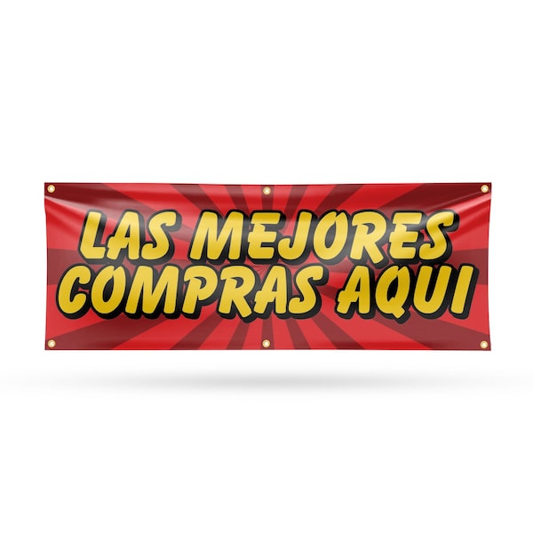 Signmission Las Mejores Compras Aqui, 24 Inch x 72 Inch, Vinyl Banner B-72-30723 - main
