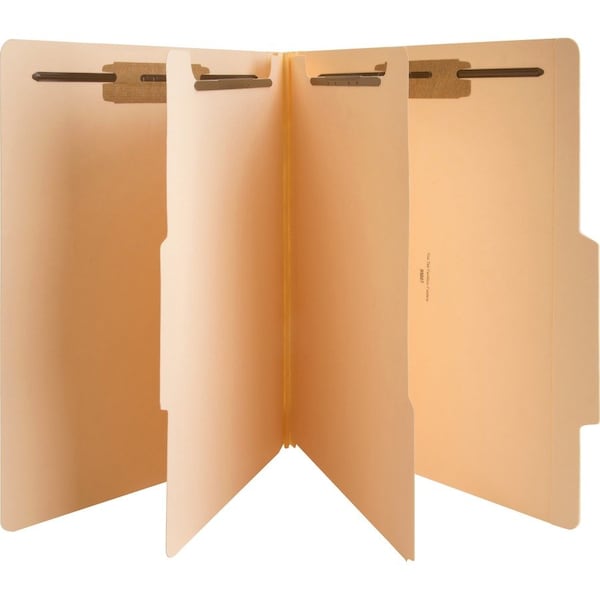 Business Source Partition Classification Folder, Letter Size, 2" Fastener Capacity, Manila, PK25 BSN95007 - main
