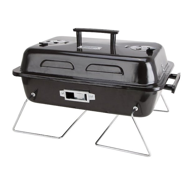 Omaha Portable Charcoal Grill, 2 Grate, 168 sqin Primary Cooking Surface, Black, Steel Body YS1082 - main