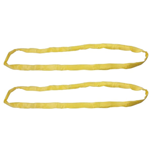 Mytee Products Endless Round Sling 8 ft Yellow 8400# VLL Crane Rigging Hoist Wrecker Recovery, 2PK RSL-8-8400x2 - main