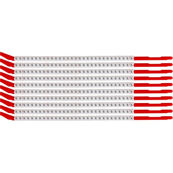 Brady ClipSleeve Wire Markers Size 10 Nylon 16 AWG - 14 AWG, 9 Pack of 300 Each, 300PK SCN10-9 - main