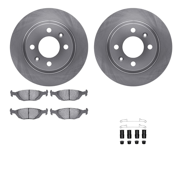 Dynamic Friction Co DFC Brake Rotor with 5000 Brake Pads and Hardware Kit 6512-65046 - main
