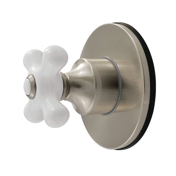 Kingston Brass Single-Handle Six-Way Diverter Valve with Round Trim Kit, Brushed Nickel KS4038PX - main