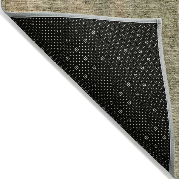 Homeroots 3' X 5' Khaki Beige And Wheat Abstract Washable Indoor Outdoor Area Rug 630777 - main