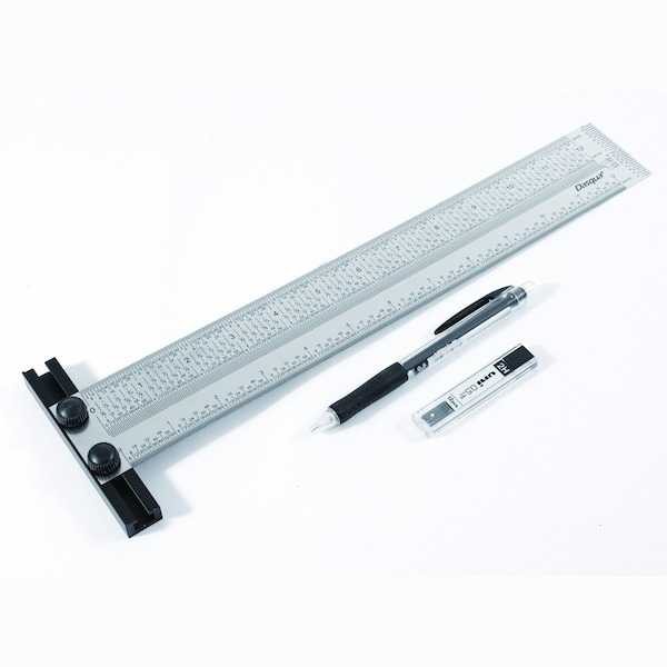Dasqua 12in Precision Marking T-Rule with Pencil and Refill Lead 1804-5770 - main