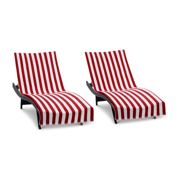 Hospeco California Cabana Chaise Cover 30x85 Red - Pack of 2, 2PK P-CC-CABANA-RD - main